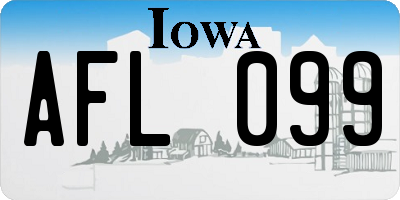 IA license plate AFL099