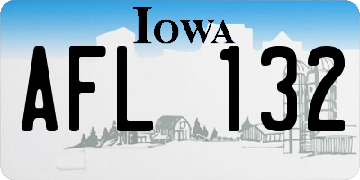 IA license plate AFL132