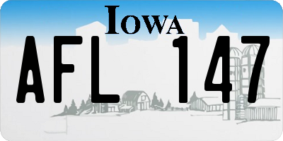IA license plate AFL147
