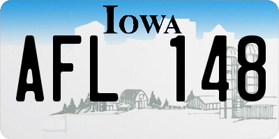 IA license plate AFL148
