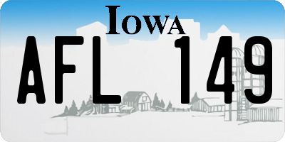 IA license plate AFL149