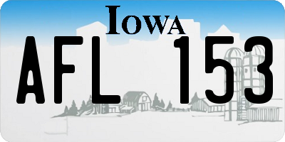 IA license plate AFL153