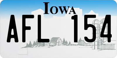 IA license plate AFL154