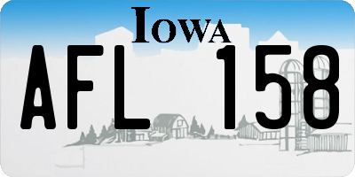 IA license plate AFL158