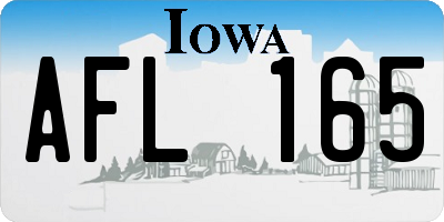 IA license plate AFL165