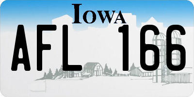 IA license plate AFL166