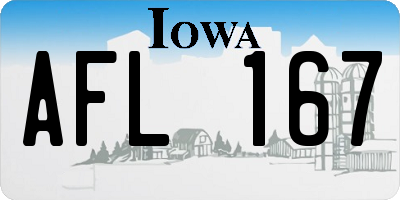 IA license plate AFL167