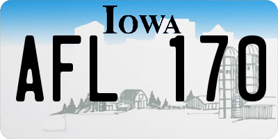 IA license plate AFL170