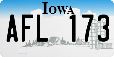 IA license plate AFL173