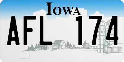 IA license plate AFL174