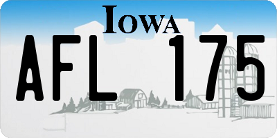IA license plate AFL175