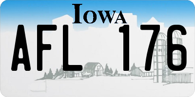 IA license plate AFL176