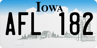 IA license plate AFL182