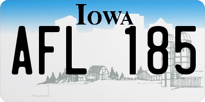 IA license plate AFL185