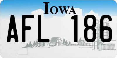 IA license plate AFL186