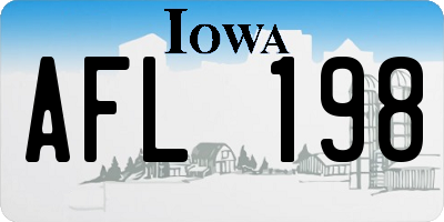 IA license plate AFL198
