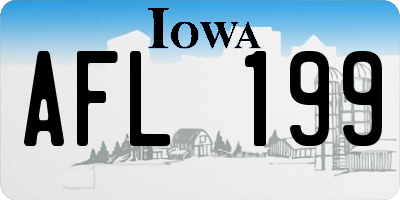 IA license plate AFL199