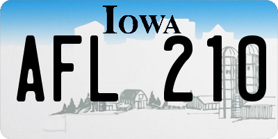IA license plate AFL210
