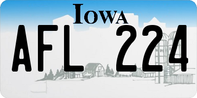 IA license plate AFL224