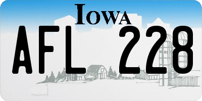 IA license plate AFL228
