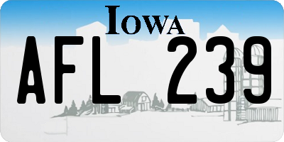 IA license plate AFL239