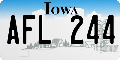 IA license plate AFL244