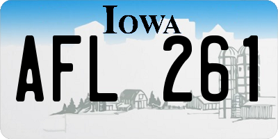 IA license plate AFL261