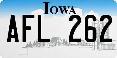 IA license plate AFL262