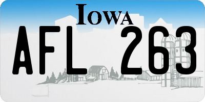 IA license plate AFL263