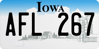 IA license plate AFL267