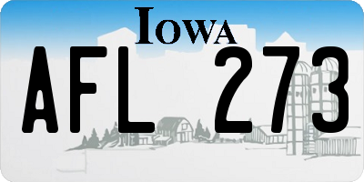 IA license plate AFL273