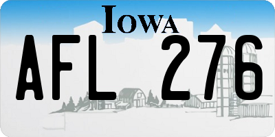 IA license plate AFL276