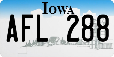IA license plate AFL288