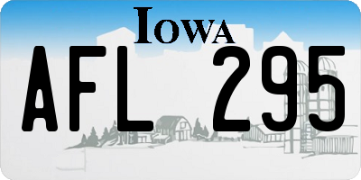 IA license plate AFL295