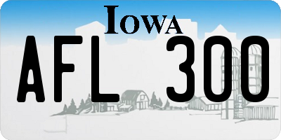 IA license plate AFL300