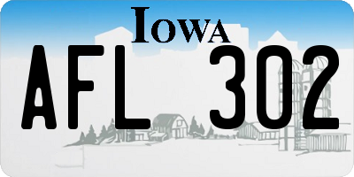 IA license plate AFL302