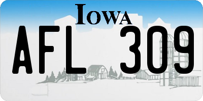 IA license plate AFL309