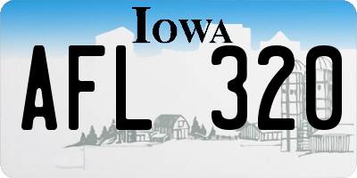 IA license plate AFL320