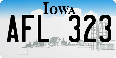 IA license plate AFL323