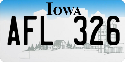 IA license plate AFL326