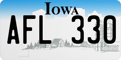 IA license plate AFL330
