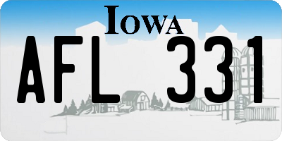 IA license plate AFL331