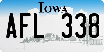 IA license plate AFL338