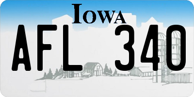 IA license plate AFL340