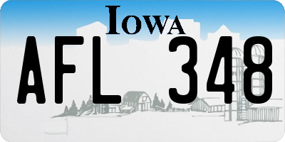 IA license plate AFL348