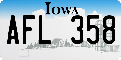 IA license plate AFL358