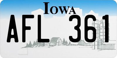 IA license plate AFL361