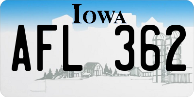 IA license plate AFL362