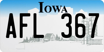 IA license plate AFL367