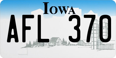 IA license plate AFL370